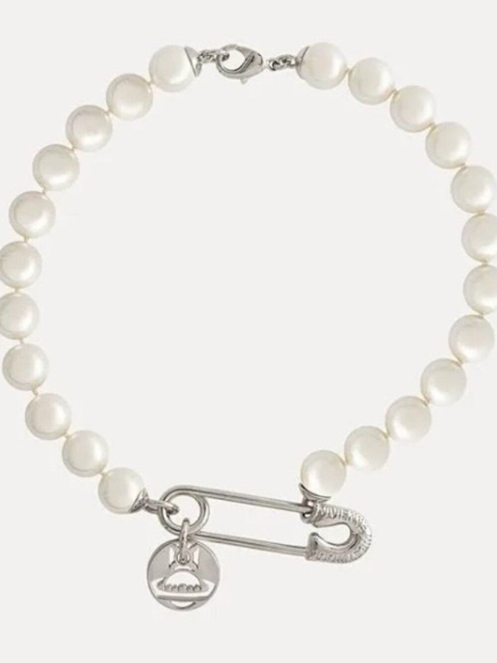 Rare! Vivienne Westwood SILVER ‘Imogene’ necklace Pearl Unisex